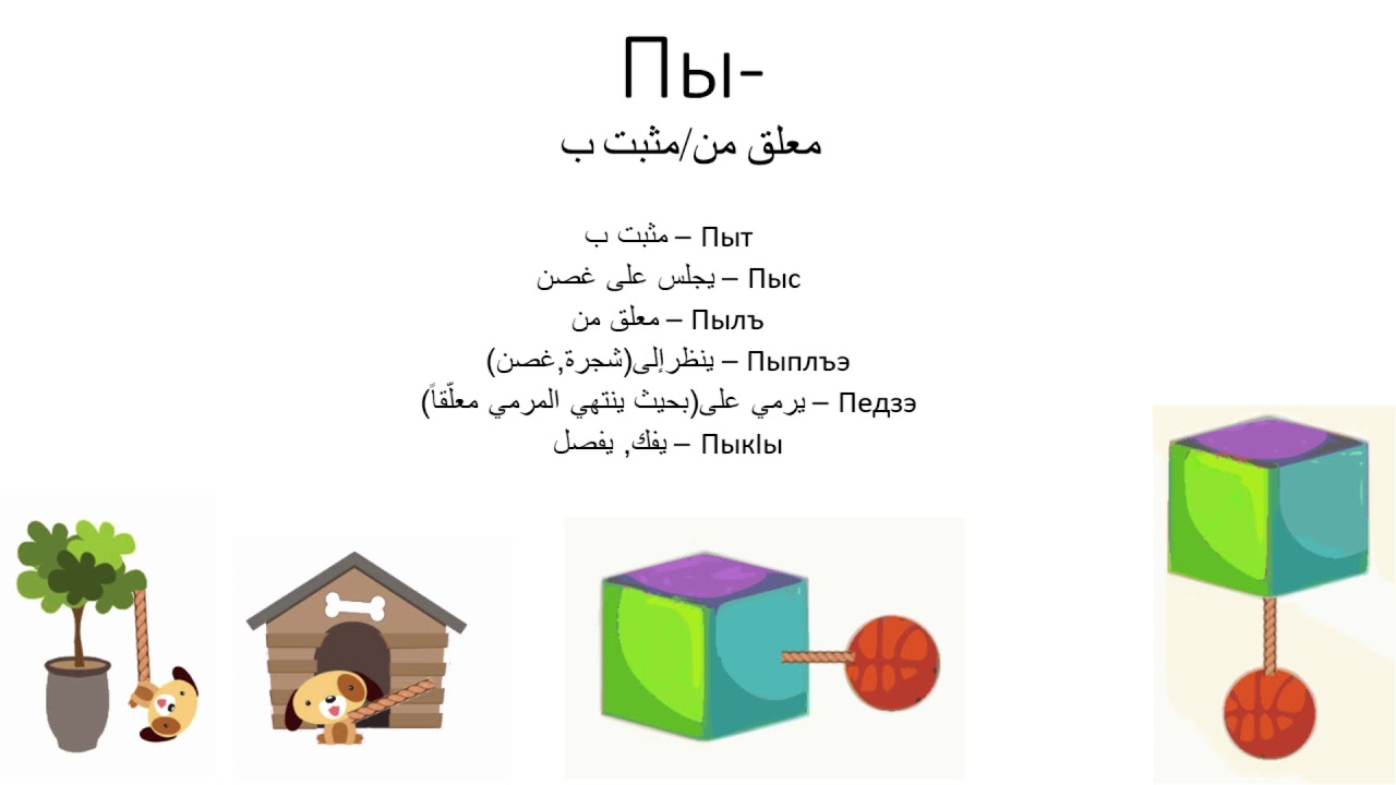 قواعد اللغة الشركسية - سوابق الاتجاه