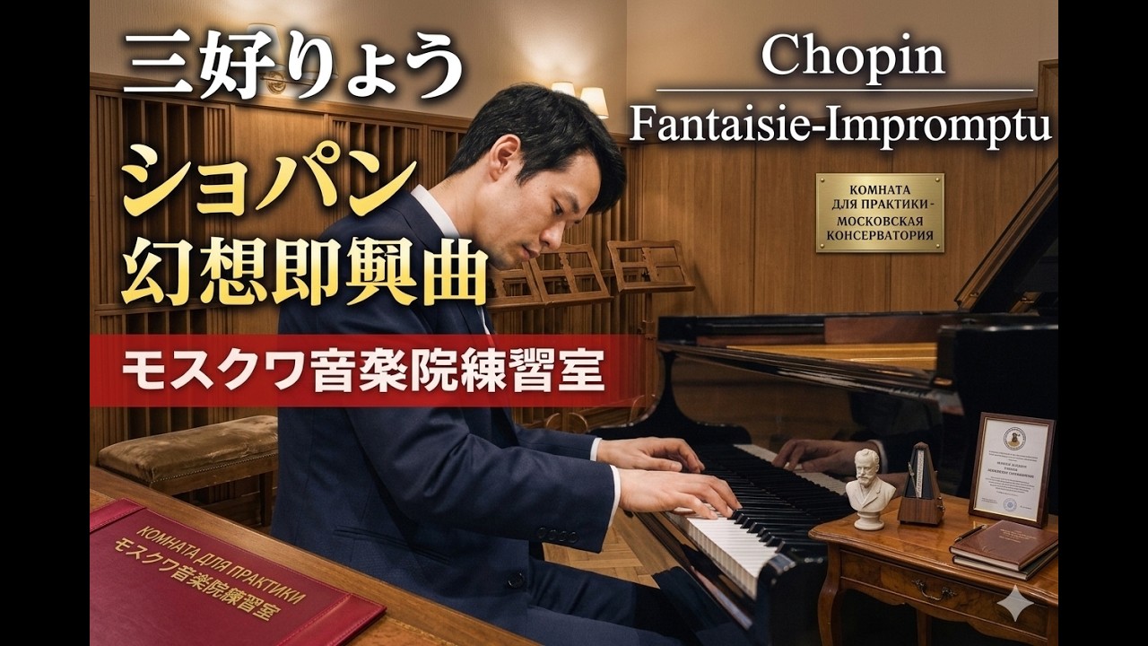 Chopin Fantaisie-Impromptu｜幻想即興曲｜三好りょう｜モスクワ音楽院練習室