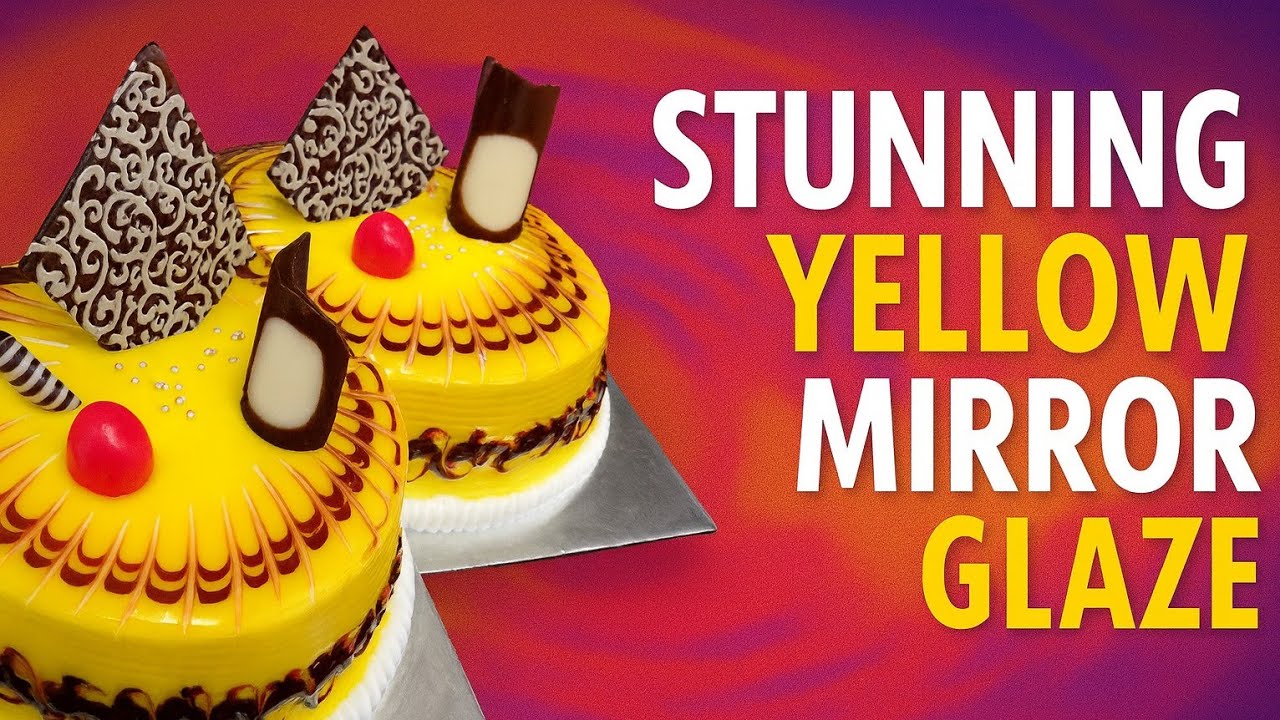 MUST WATCH! Yellow Mirror Glaze Cake 💛 | Stunning Gel Cake Decoration Ideas & Design Tutorial