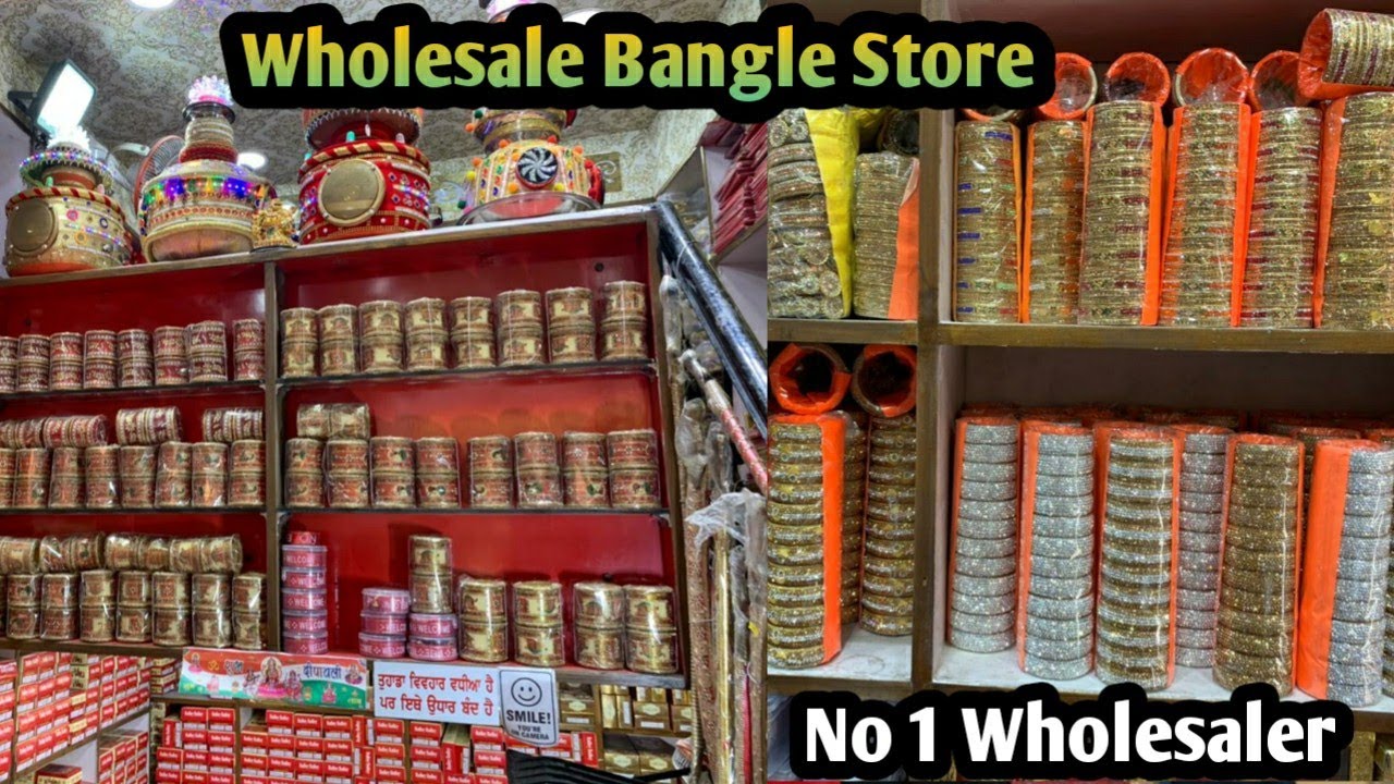 Ludhiana की best Bangles Market Wholesale Shop All bridal Items Available।