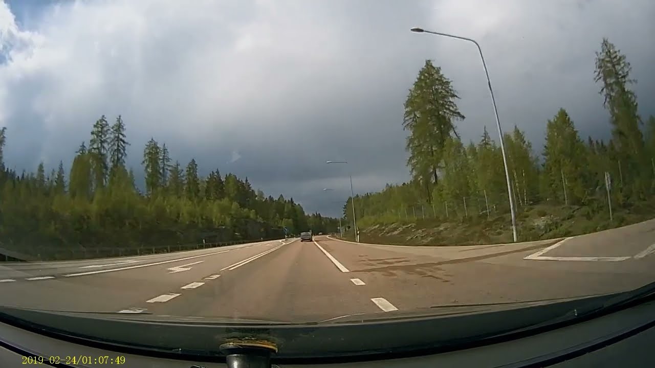 Long drive from Västerås to Fagersta Sweden