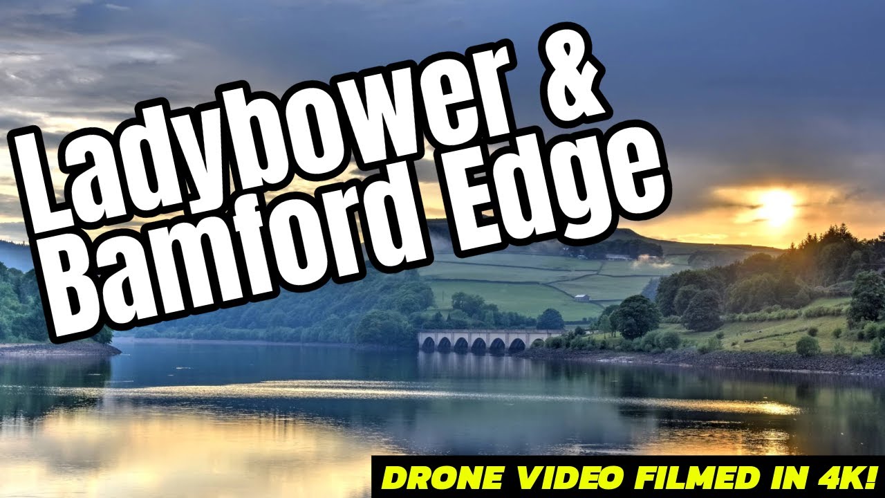 Ladybower Reservoir & Bamford Edge. The Peak District. Drone Filmed in 4K!!!