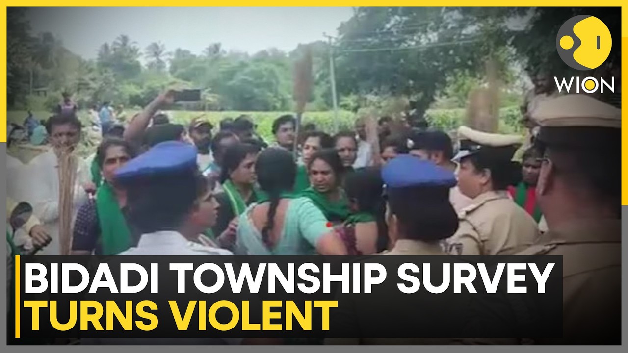 Protests Erupt Over Land Survey For Proposed Bidadi Township | WION News