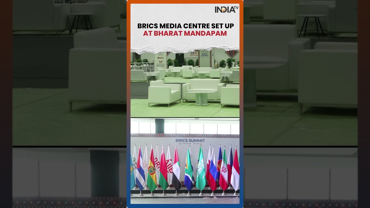 BRICS Media Centre Set Up At Bharat Mandapam For BRICS Summit 2026 #shorts #brics2026 #bricsindia