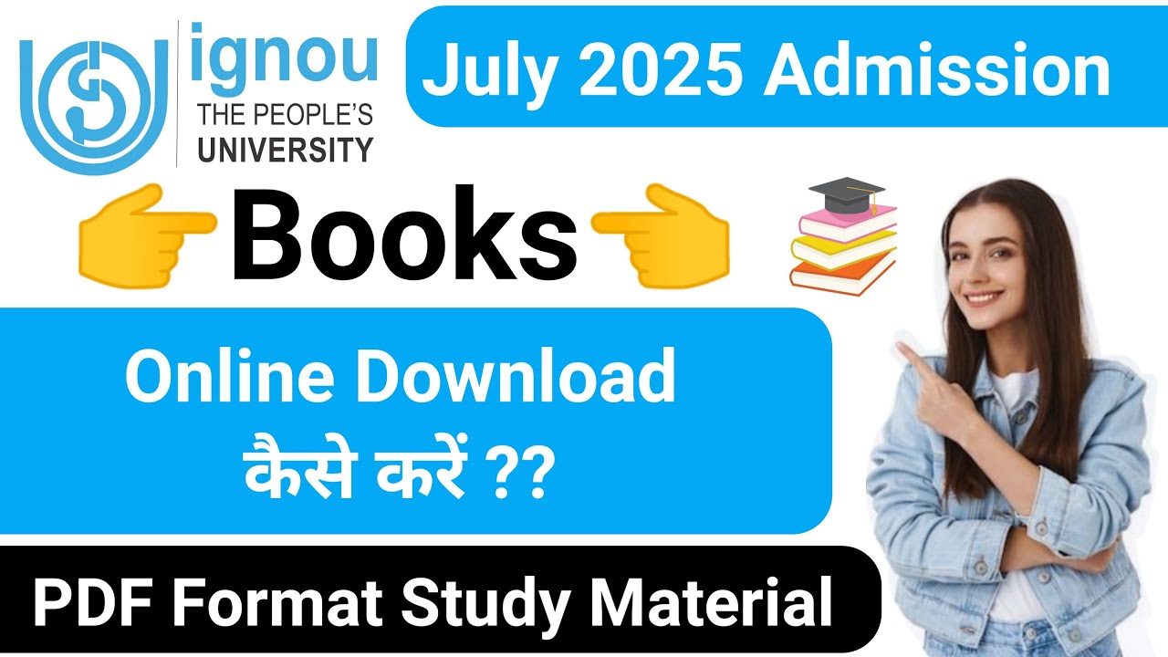 IGNOU Study Material Online Download कैसे करें 2025 | IGNOU Admission 2025 July Session Books
