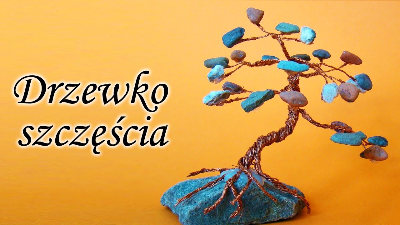Jak zrobić drzewko szczęścia? | Drzewko bonsai z drutu miedzianego | Krok po kroku | DIY