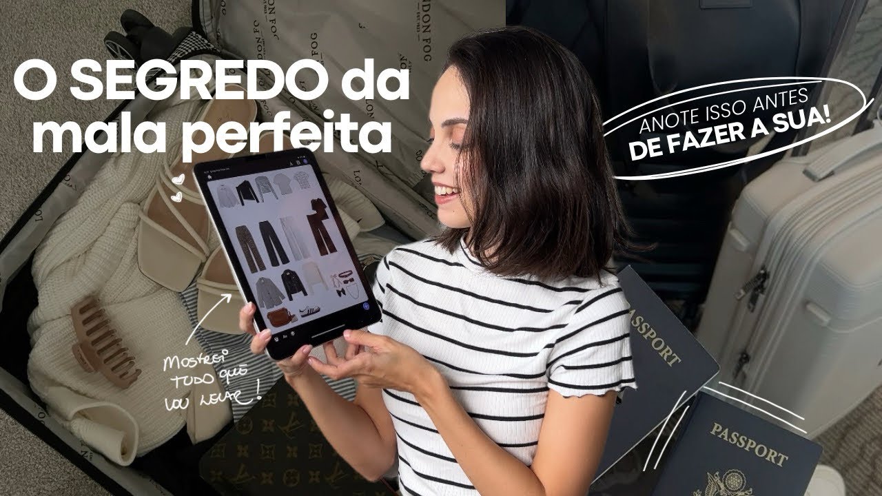 Passo a passo para montar uma MALA INTELIGENTE | Vou passar 20 dias na Europa s&oacute; com a mala de m&atilde;o!