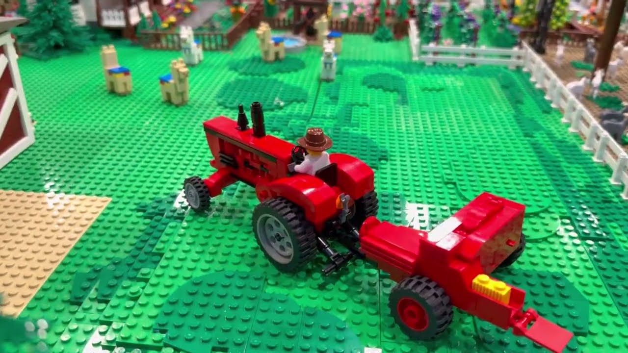 Custom LEGO Tractor, Red Massey Ferguson design for my farm. 