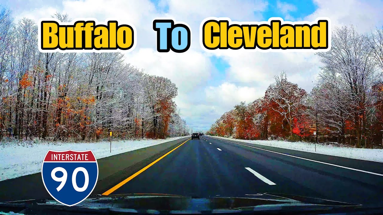 Driving from Buffalo, NY  to Cleveland , OH , interstate 90 / I 90 , Road trip Buffalo to Cleveland