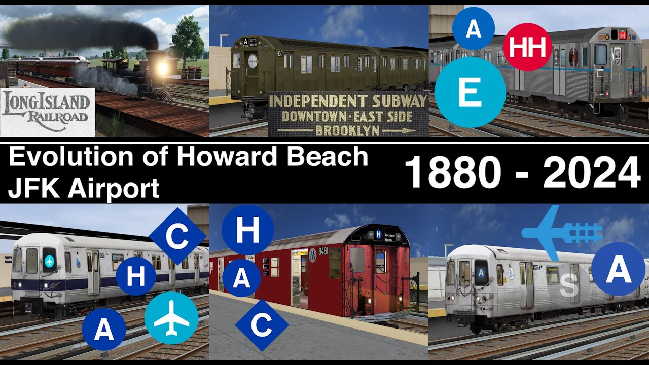 Evolution of Howard Beach LIRR IND A CC HH C E S JFK Express and Air Train 1880-2024