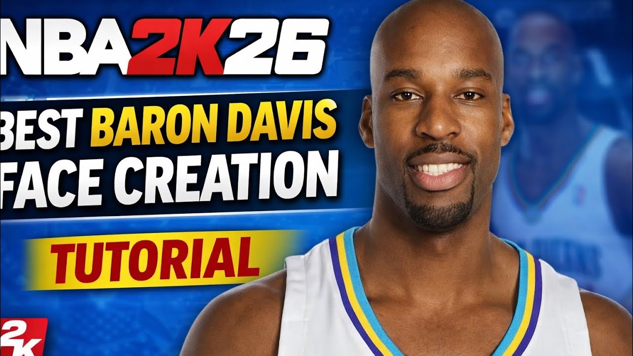 NBA 2K26 – BEST Baron Davis Face Creation (Accurate & Detailed Tutorial)