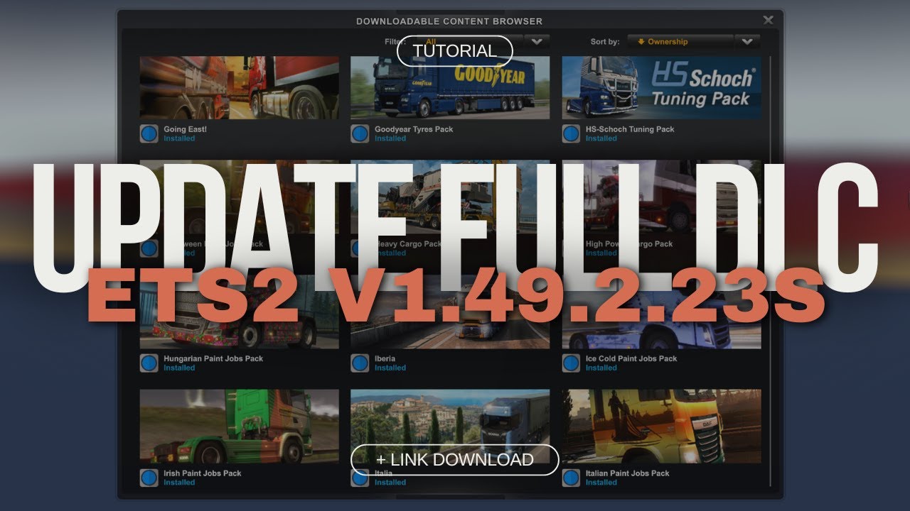 Update Full DLC ETS2 Terbaru v1.49.2.23s