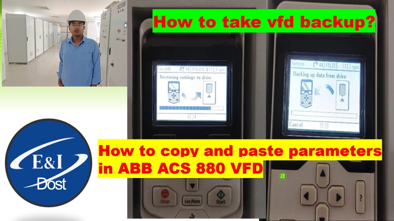 How to take ABB VFD backup | Acs880  drive backup copy & download | ABB VFD backup upload & restore