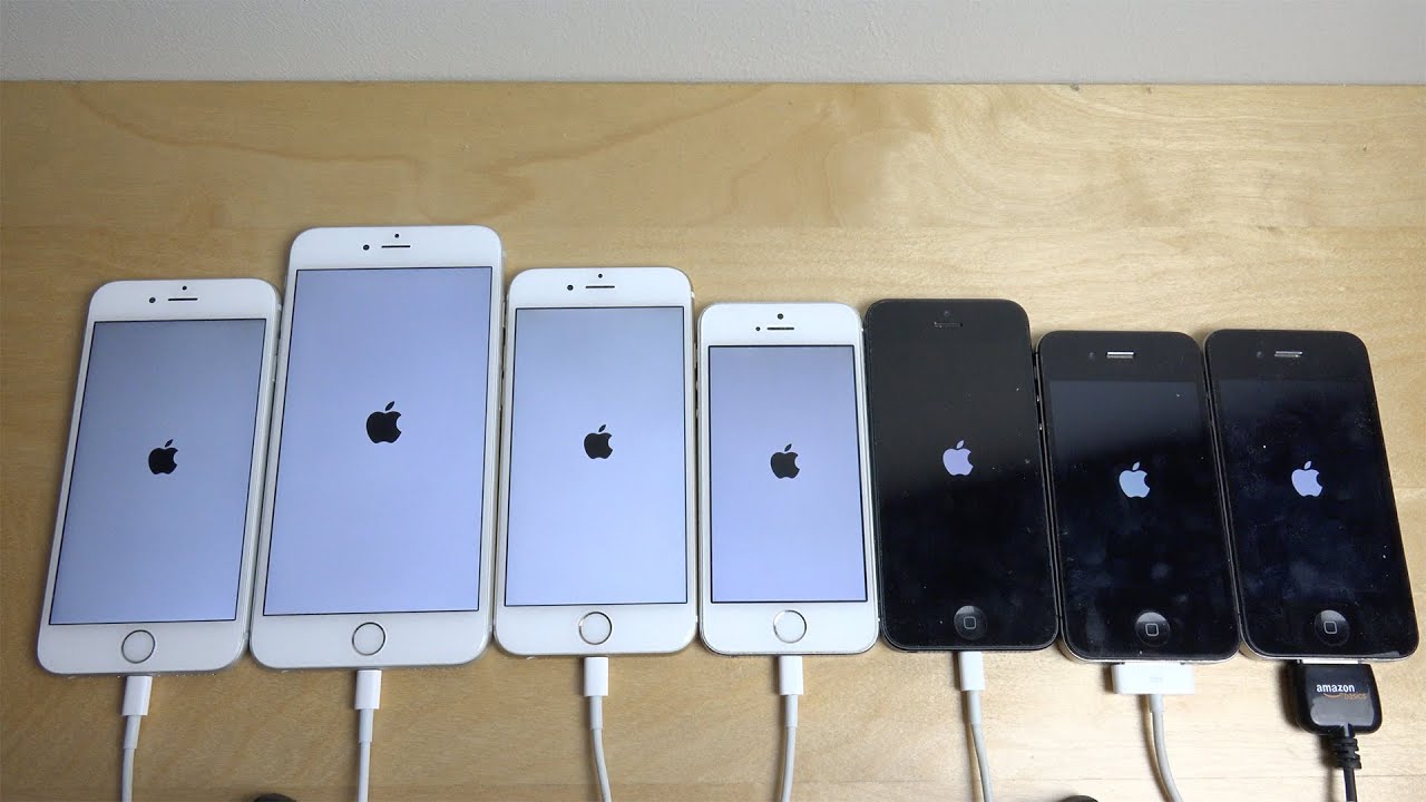 iPhone 6S против 6 Plus против 6 против 5S против 5 против 4S против 4 — Тест скорости!