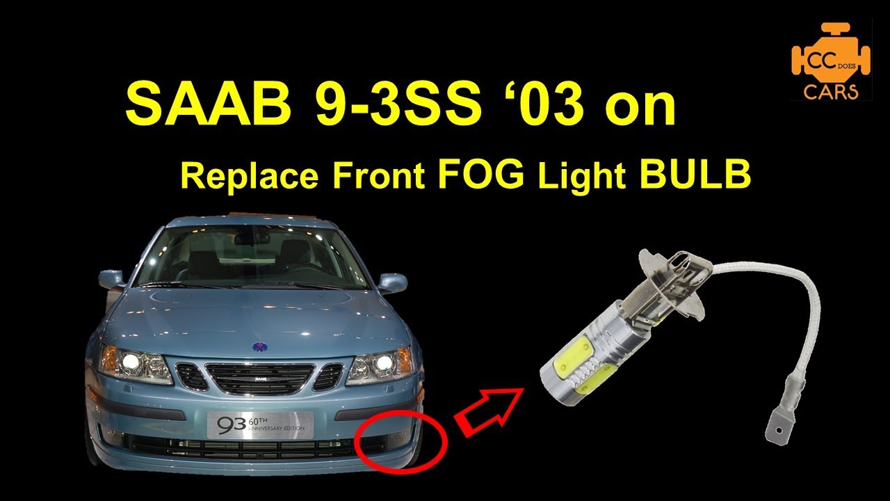 How to Change Replace Saab 9-3 SS 03on Front Fog Light Bulbs #saabworld