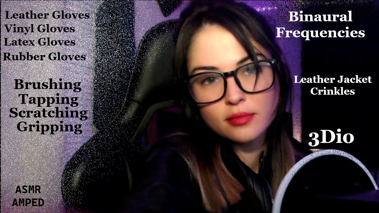 ASMR [Binaural Pampering] 3Dio | Leather Crinkles | Leather Gloves | Tapping | Scratching | Brushing