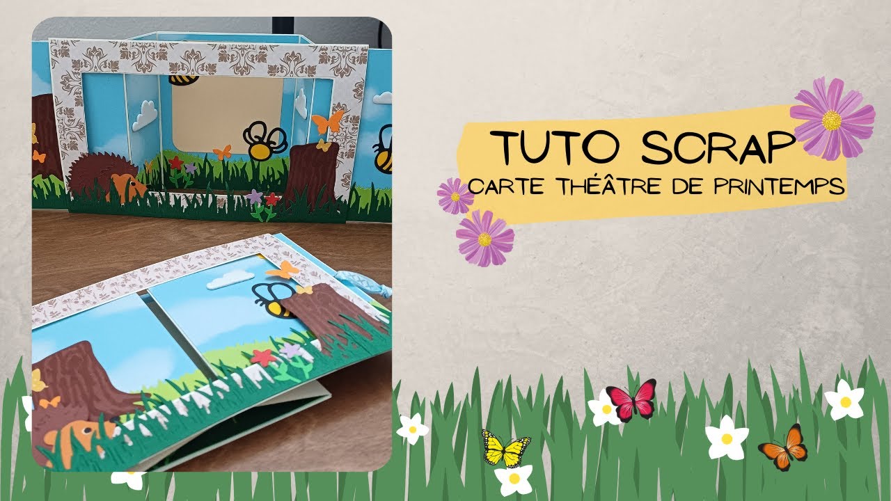Tutoriel carte théâtre de printemps 🌼