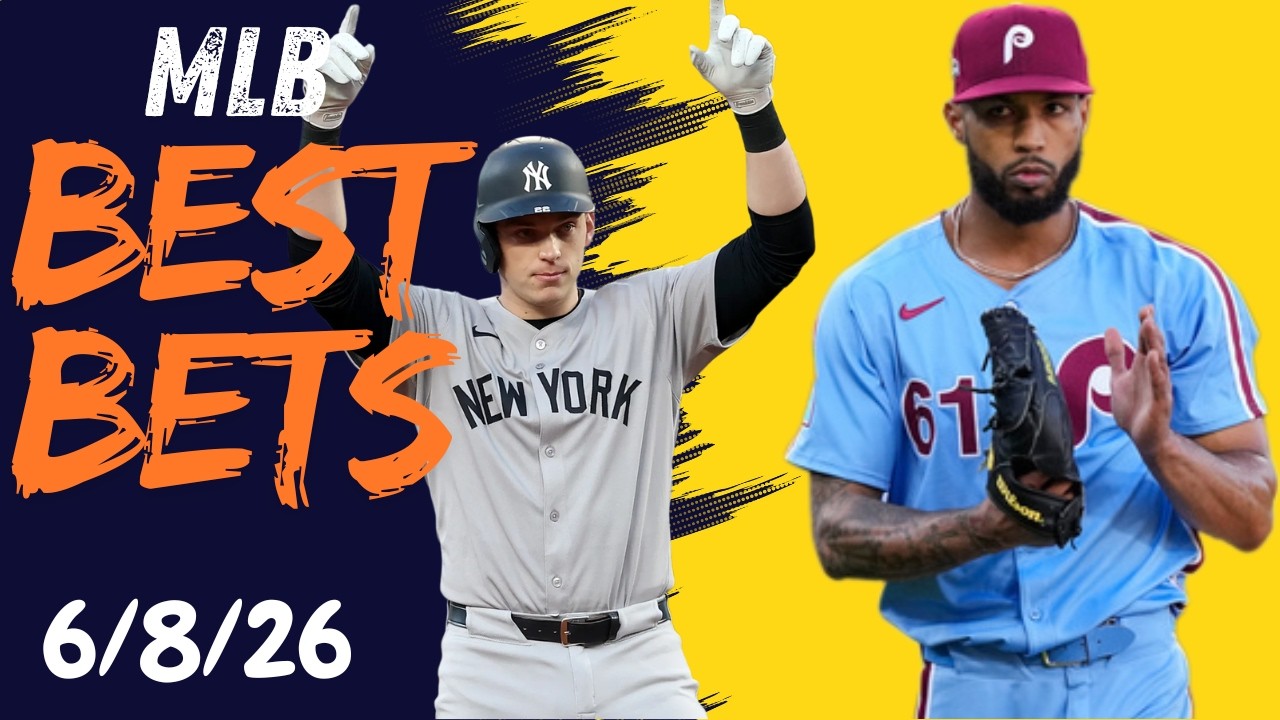MLB BETS 6/8/26 Player Props,Parlays & Home Run Pick's