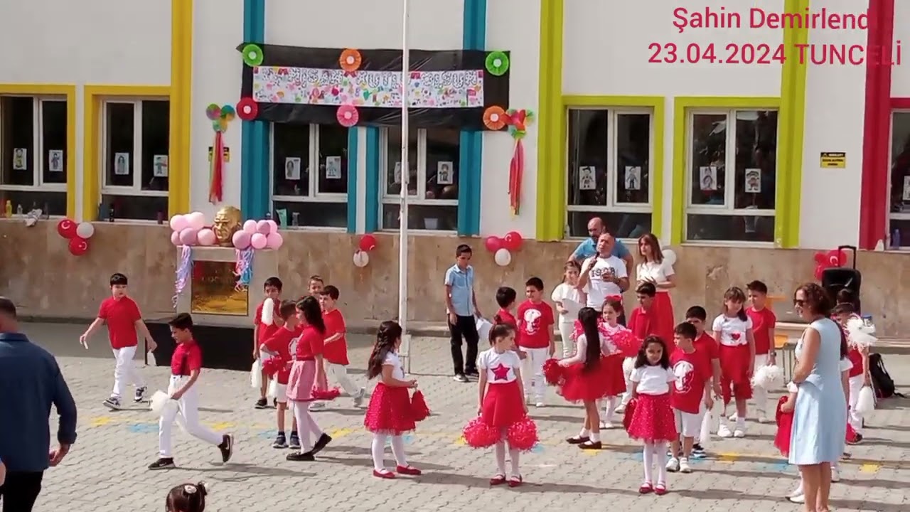 23 Nisan ulusal egemenlik ve çocuk bayramı kutlamaları Atatürk ilkokulu TUNCELİ 23.04.2024
