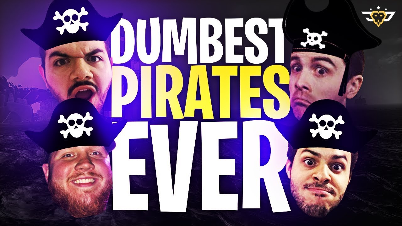 DUMBEST PIRATES EVER! COURAGE/TIM/LUPO/MARCEL FIGHT A MEGALADON! (Sea Of Thieves)