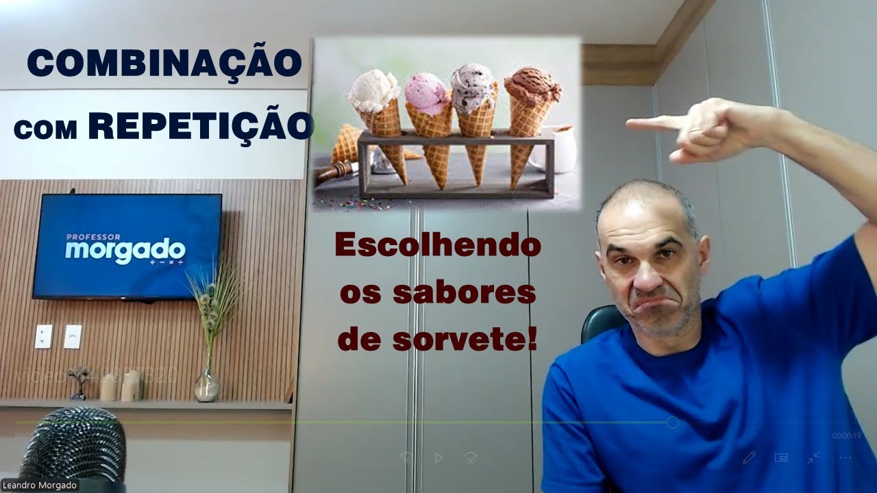 COMBINAÇÃO COM REPETIÇÃO | DETONANDO A QUESTÃO DOS SABORES DE SORVETE 🍦🍦