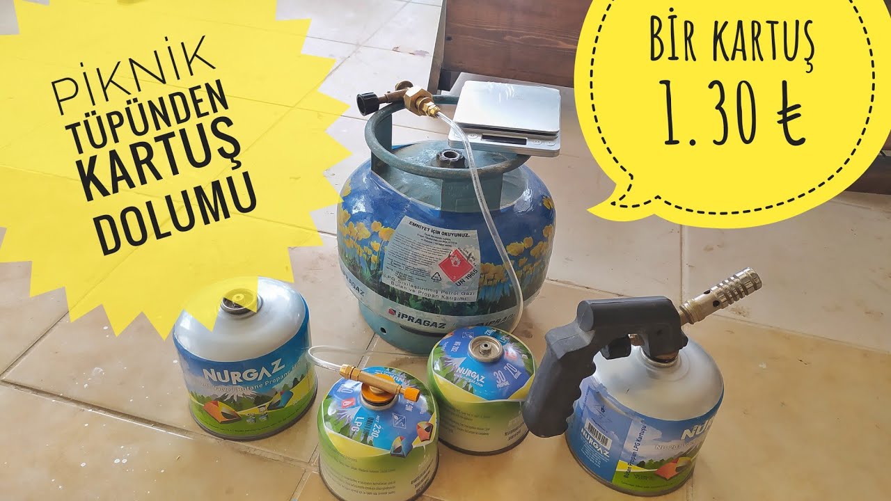 PİKNİK TÜPÜNDEN KARTUŞ DOLUMU / NURGAZ