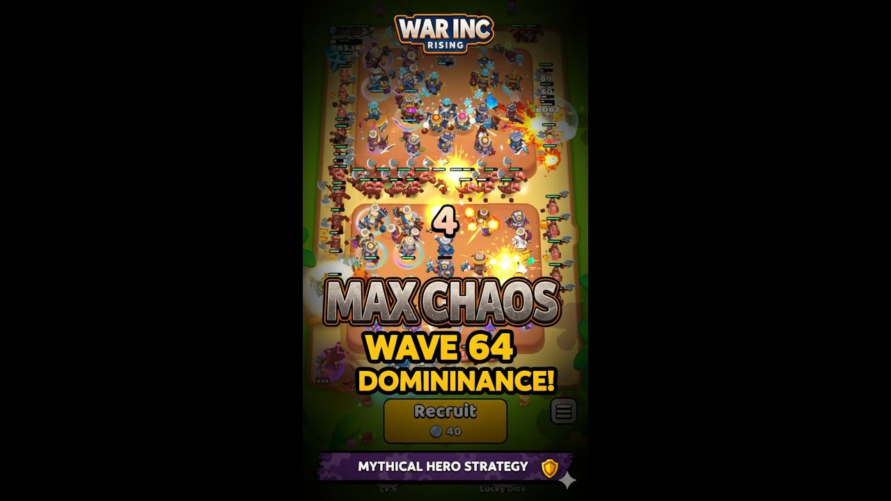 MAX WAVE 64 CLEARED! War Inc Rising Co-Op Strategy (Past Level 44) Mythical Heroes in Action