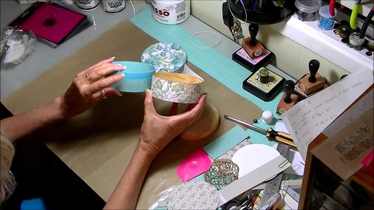 Round altered box and mini tutorial part 1