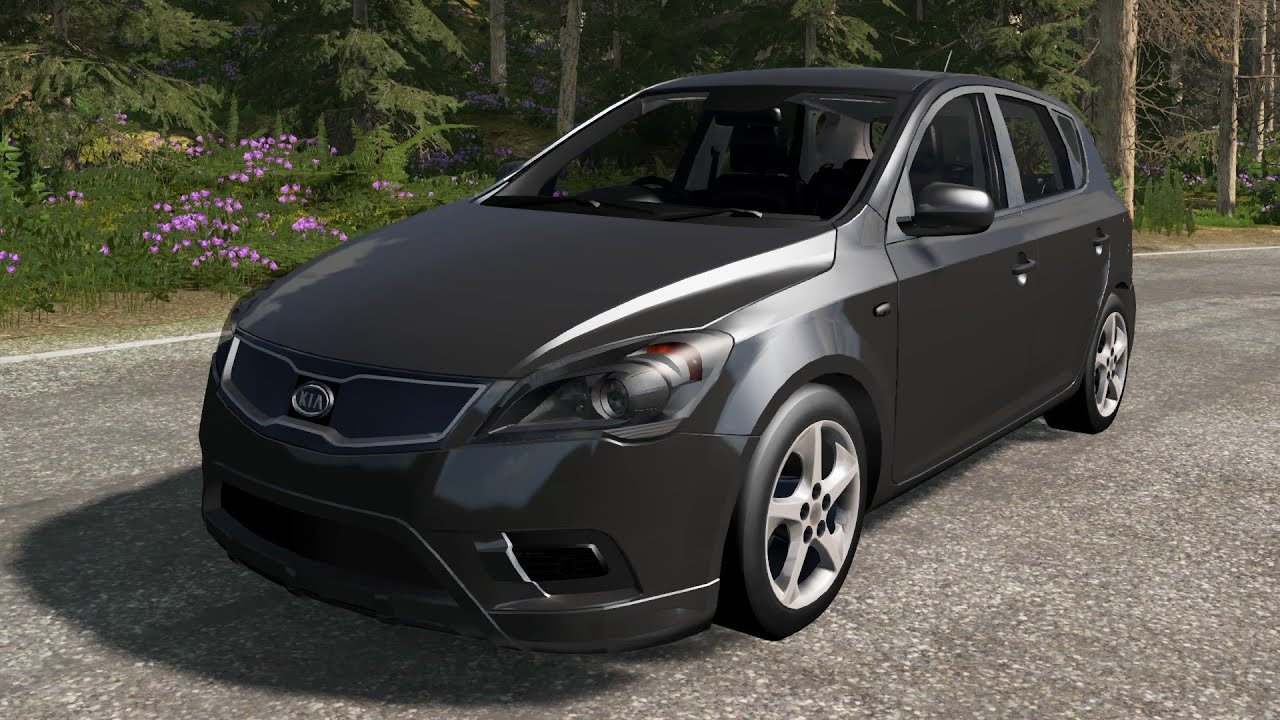 BeamNG.drive - Kia Ceed 2011 - Car Show Test Drive Crash . 4K 60fps.