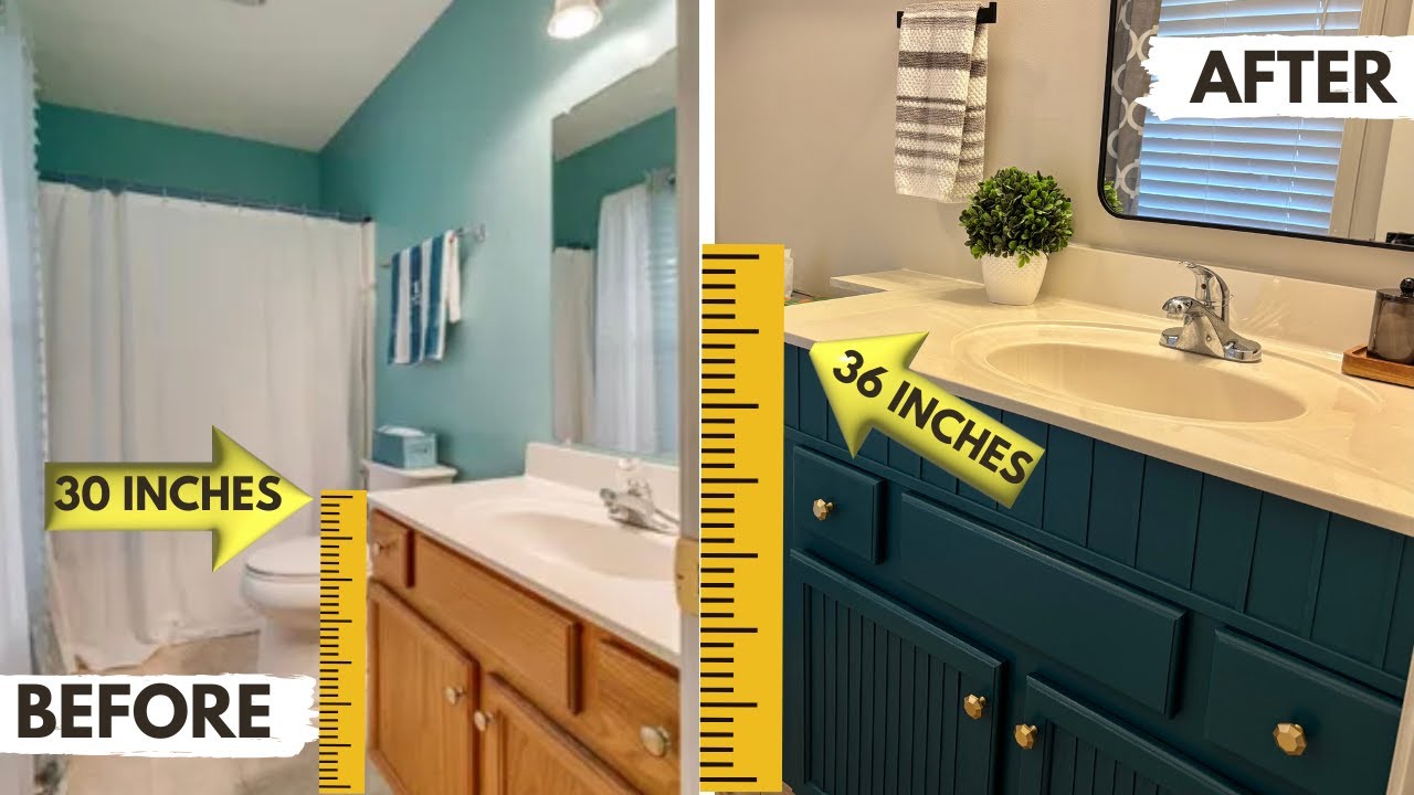 Raising Your Counter Height | Budget Friendly DIY Vanity Makeover