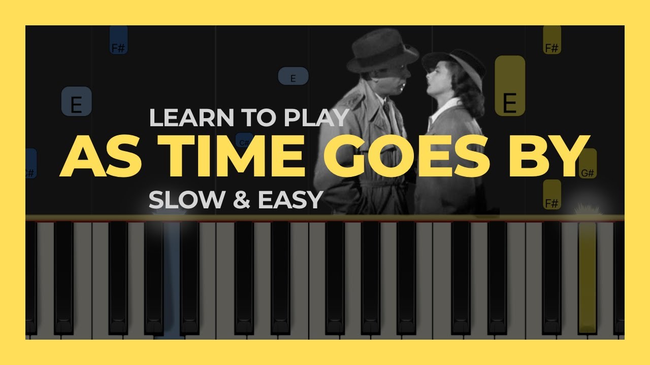 AS TIME GOES BY - Piano tutorial from the movie CASABLANCA