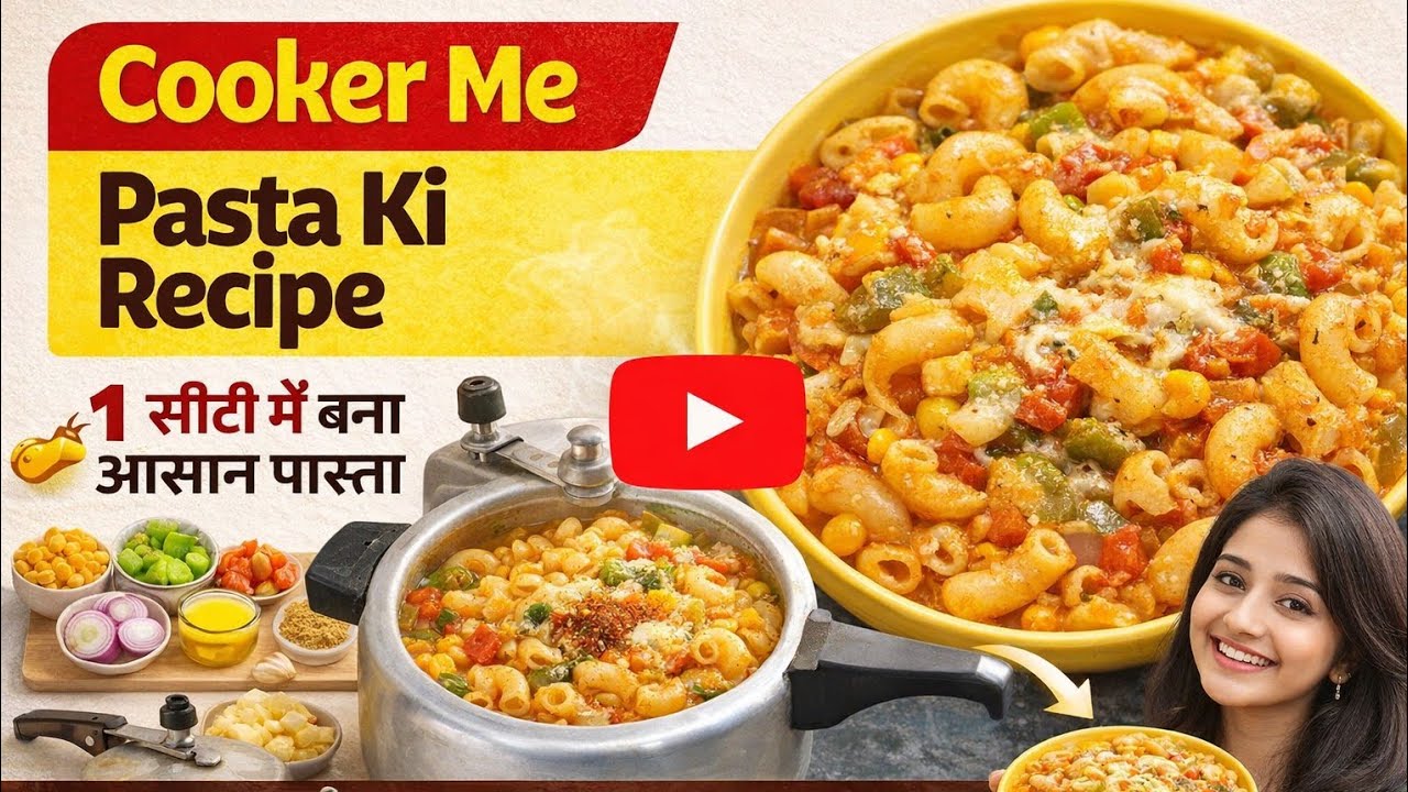 1 सीटी में बनाओ Cooker Pasta 😍 | Easy Macaroni Recipe in Pressure Cooker 
