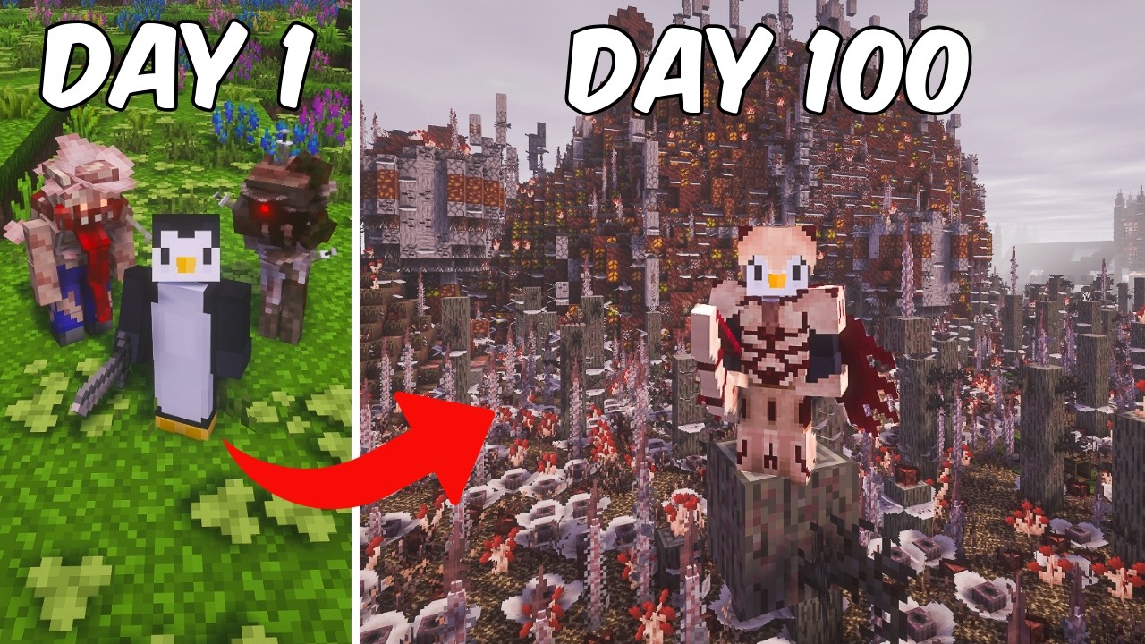Surviving 100 Days In A Fungal Parasite Apocalypse in Minecraft