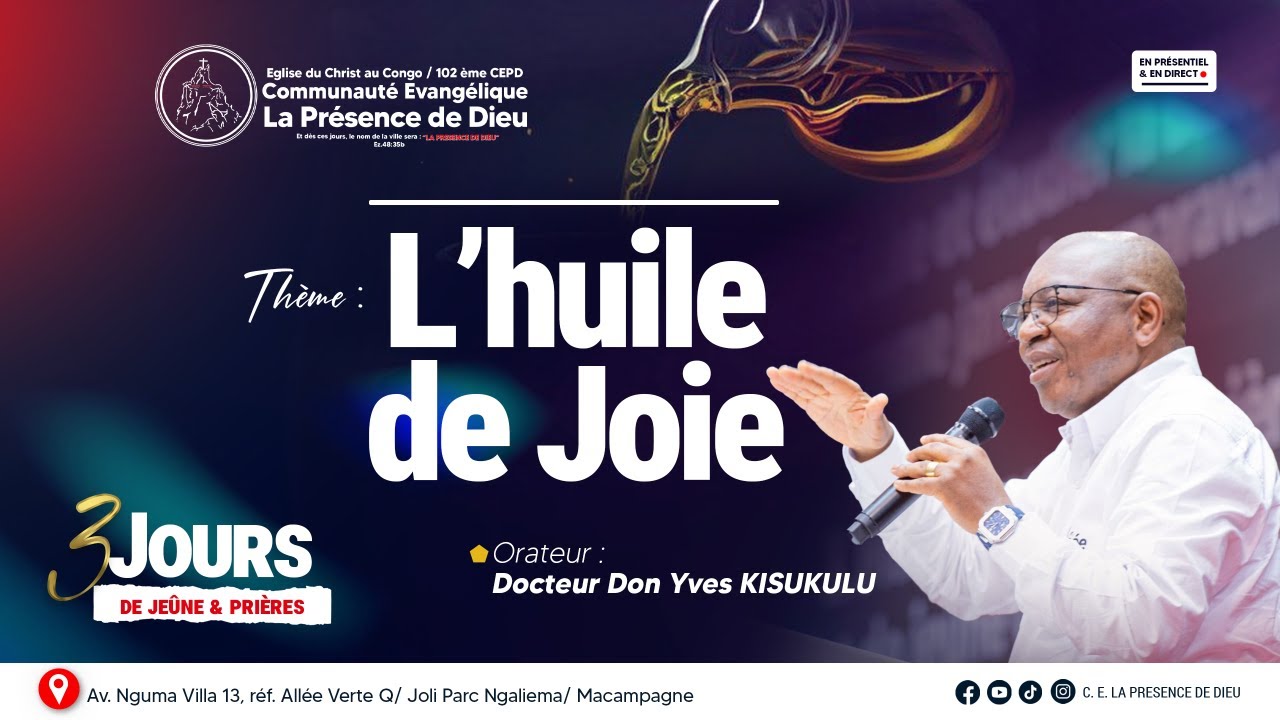 Dr. Don Yves KISUKULU - L'HUILE DE JOIE - 27 FEVRIER 2026
