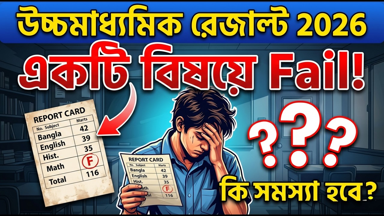 উচ্চমাধ্যমিক ২০২৬ একটি বিষয়ে ফেল করলে কি হবে? 😱 | WBCHSE HS Pass Fail Rule 2026