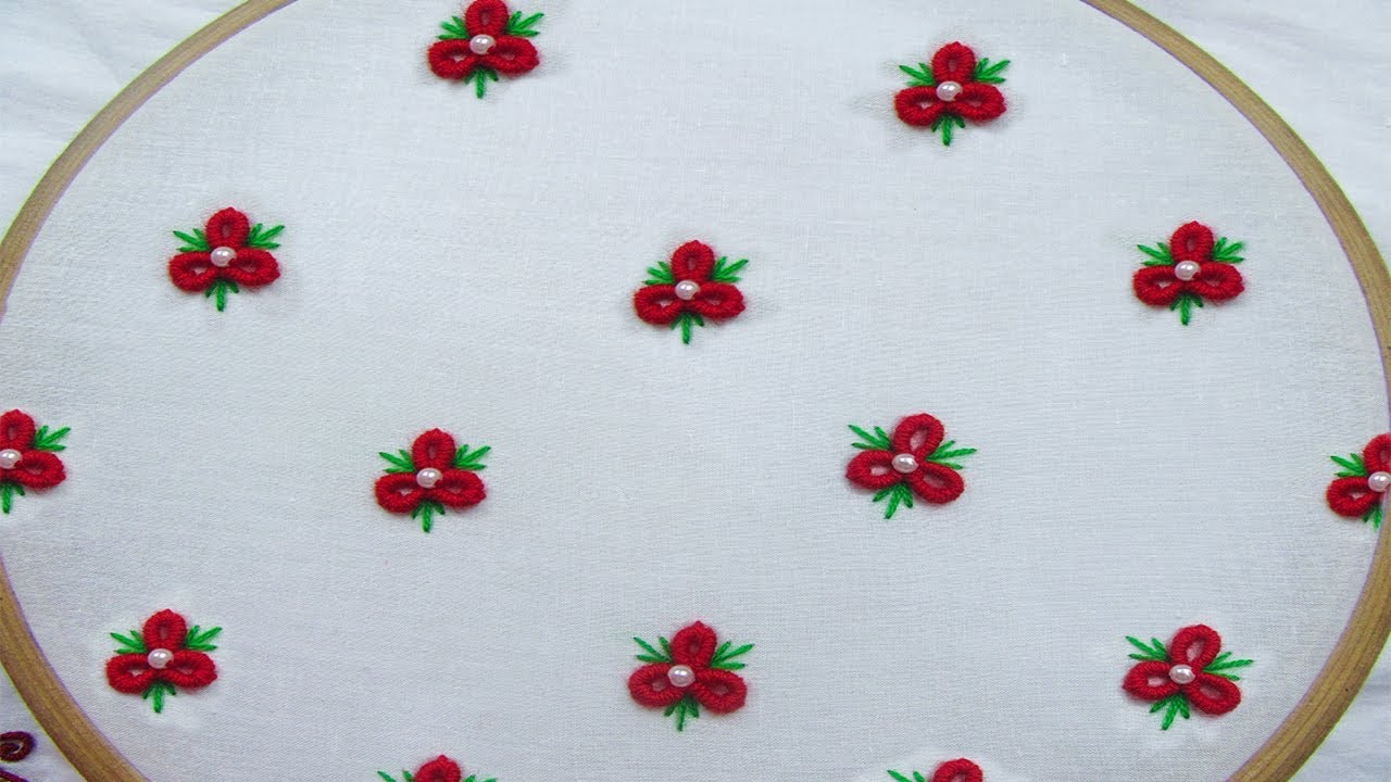 Hand Embroidery All Over Design,All Over Kamij Design , Dupatta Embroidery Design