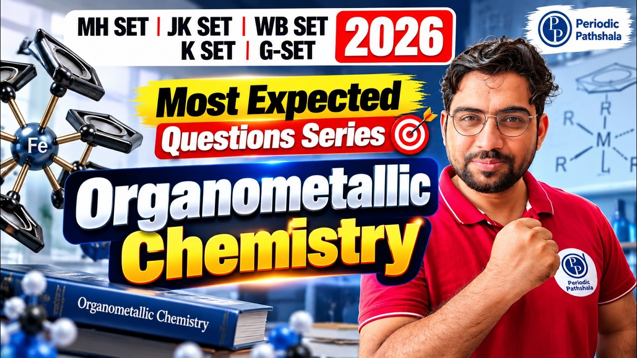 Organometallic Chemistry 2026 | Most Expected Questions | MH SET, JK SET, WB SET | nadeem sir