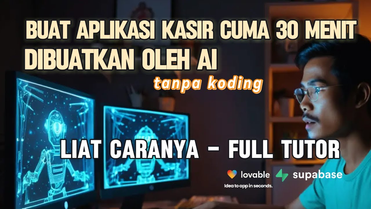 Buat aplikasi Kasir 30 MENIT JADI cuma pakai AI | Full Tutorial Tanpa Koding  #lovabledev #supabase