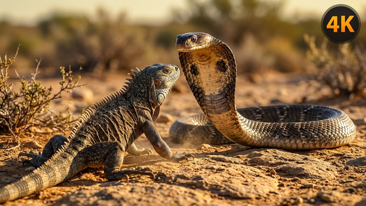 Cobra Chases Its Prey &ndash; There's No Escape! 4K #WildWorldQuest
