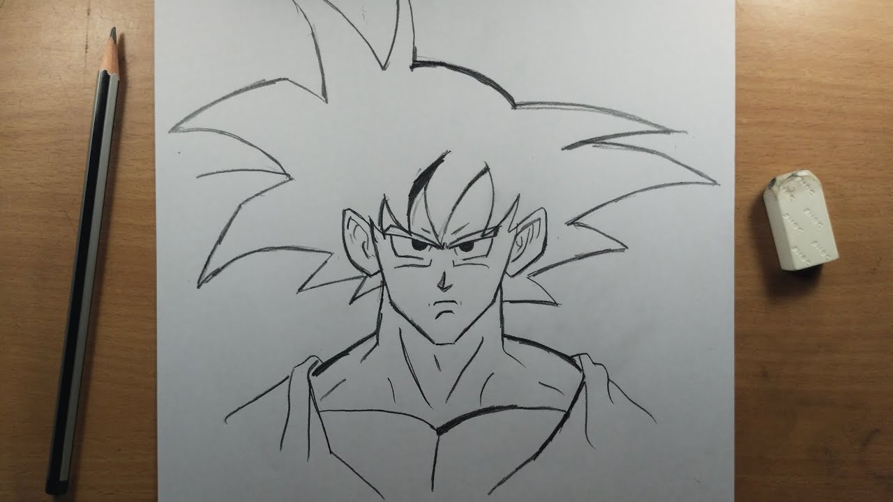 How to draw Goku step by step || Easydrawing ideas for beginners || Beginners drawing