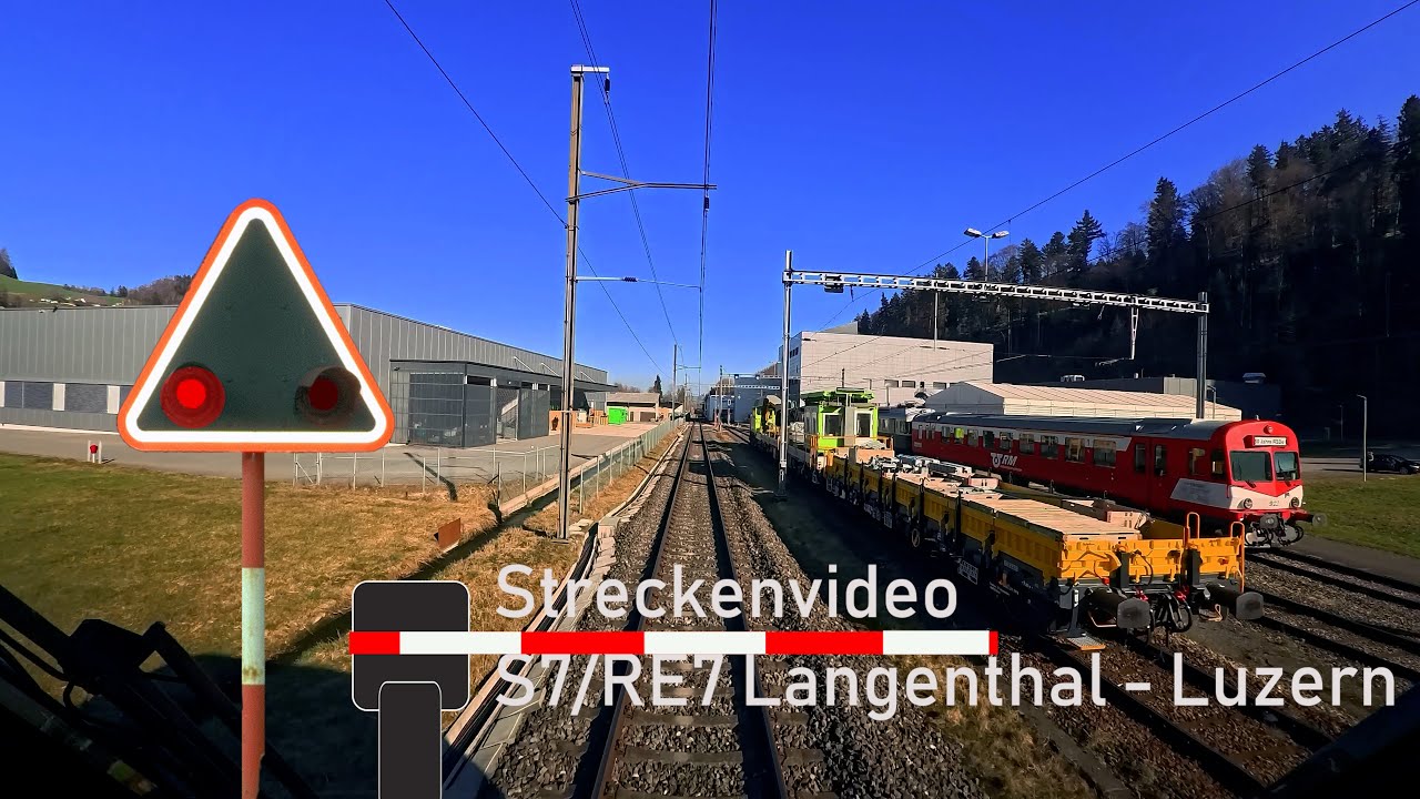 Führerstandsmitfahrt / cab ride S7/RE7 Langenthal - Luzern (🚃 BLS RABe 528, MIKA)