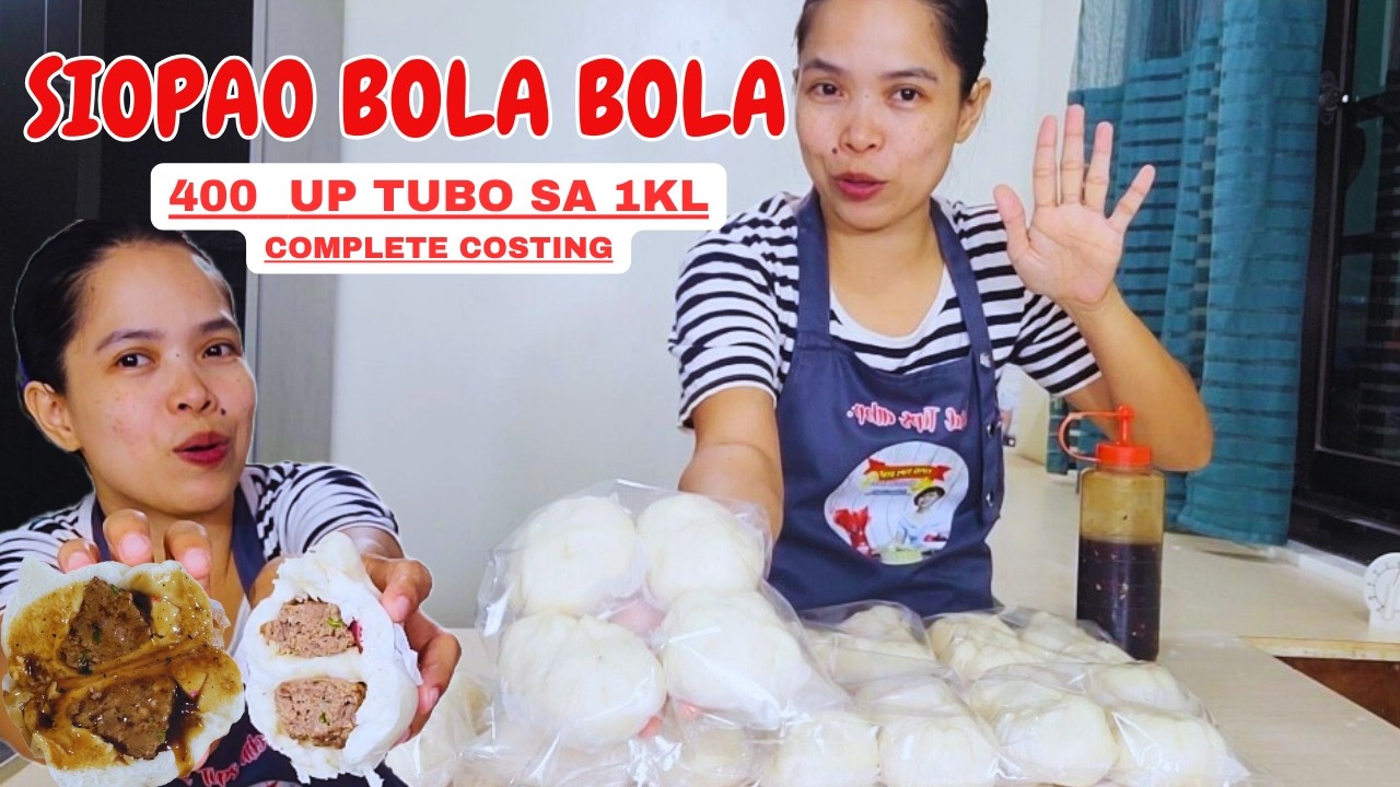 SIOPAO BOLA BOLA 400 UP ANG TUBO SA 1KL RECIPE | Tipid Tips atbp