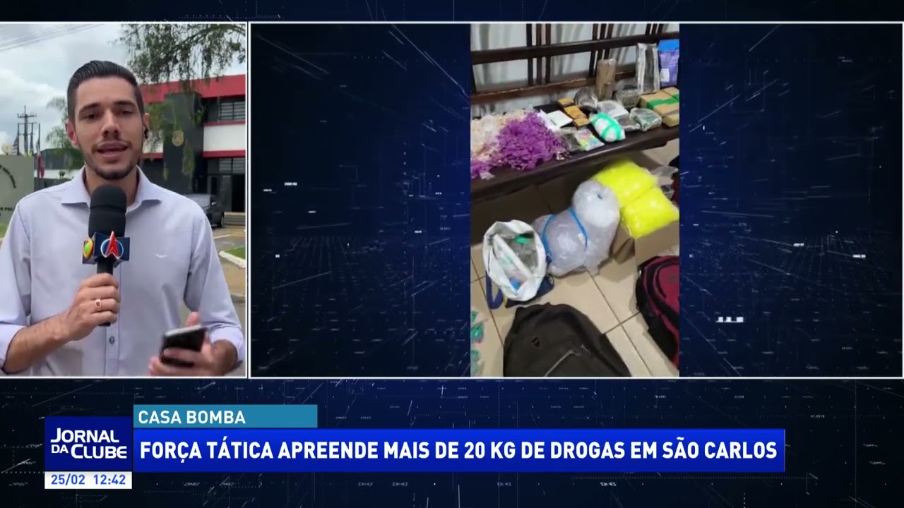 Força tática apreende drogas em São Carlos - Jornal da Clube (25/02/26)