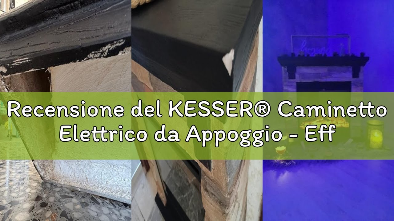 Recensione del KESSER® Caminetto Elettrico da Appoggio - Effetto Fiamma LED 3D, Funzione Riscaldamen
