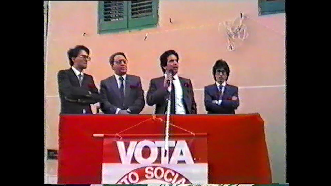 Comizio del P.S.I.  per le elezioni regionali Mussomeli - (1986)
