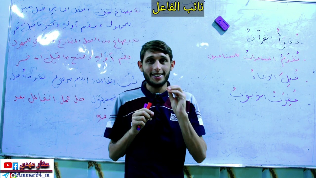 نائب الفاعل لصف السادس الإبتدائي قواعد اللغة العربية