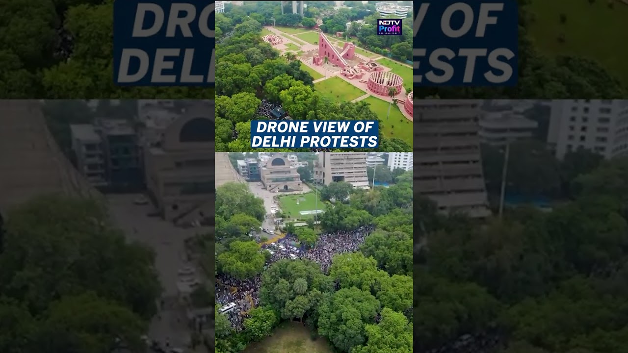 Watch: CJP Protest| March To Parliament Drone Footage From Protest Site #viral #cockroachjantaparty