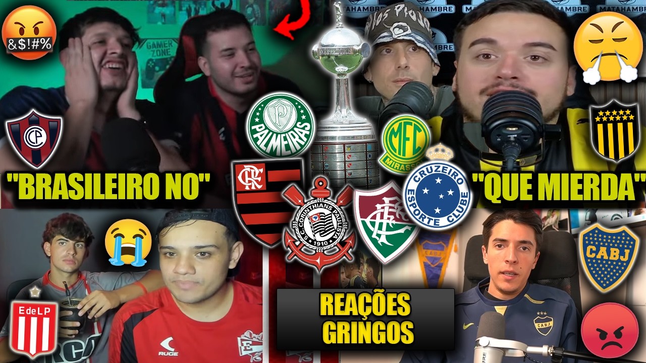 REAÇÕES dos GRINGOS com MEDO dos TIMES do BRASIL no SORTEIO da LIBERTADORES de 2026 [REACT SORTEIO]