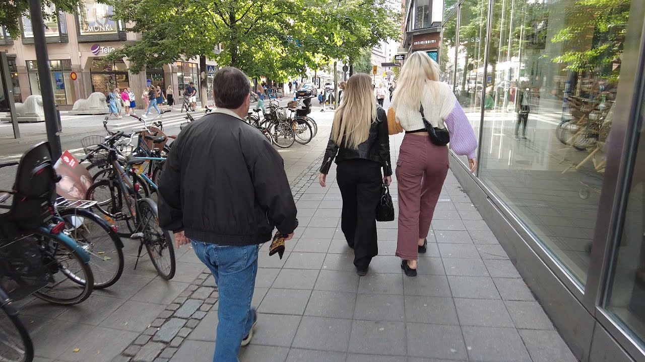 Stockholm City summer walk Augus 2022 - Sweden 4k60fps #482