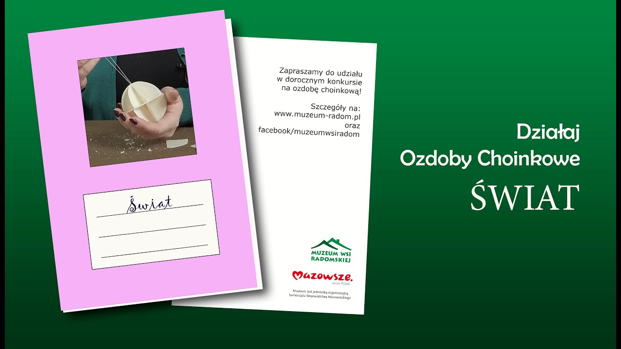 Świat z opłatka - z serii ozdoby choinkowe